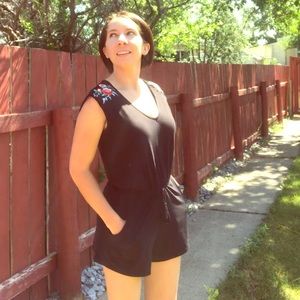 Black Romper/short jumpsuit